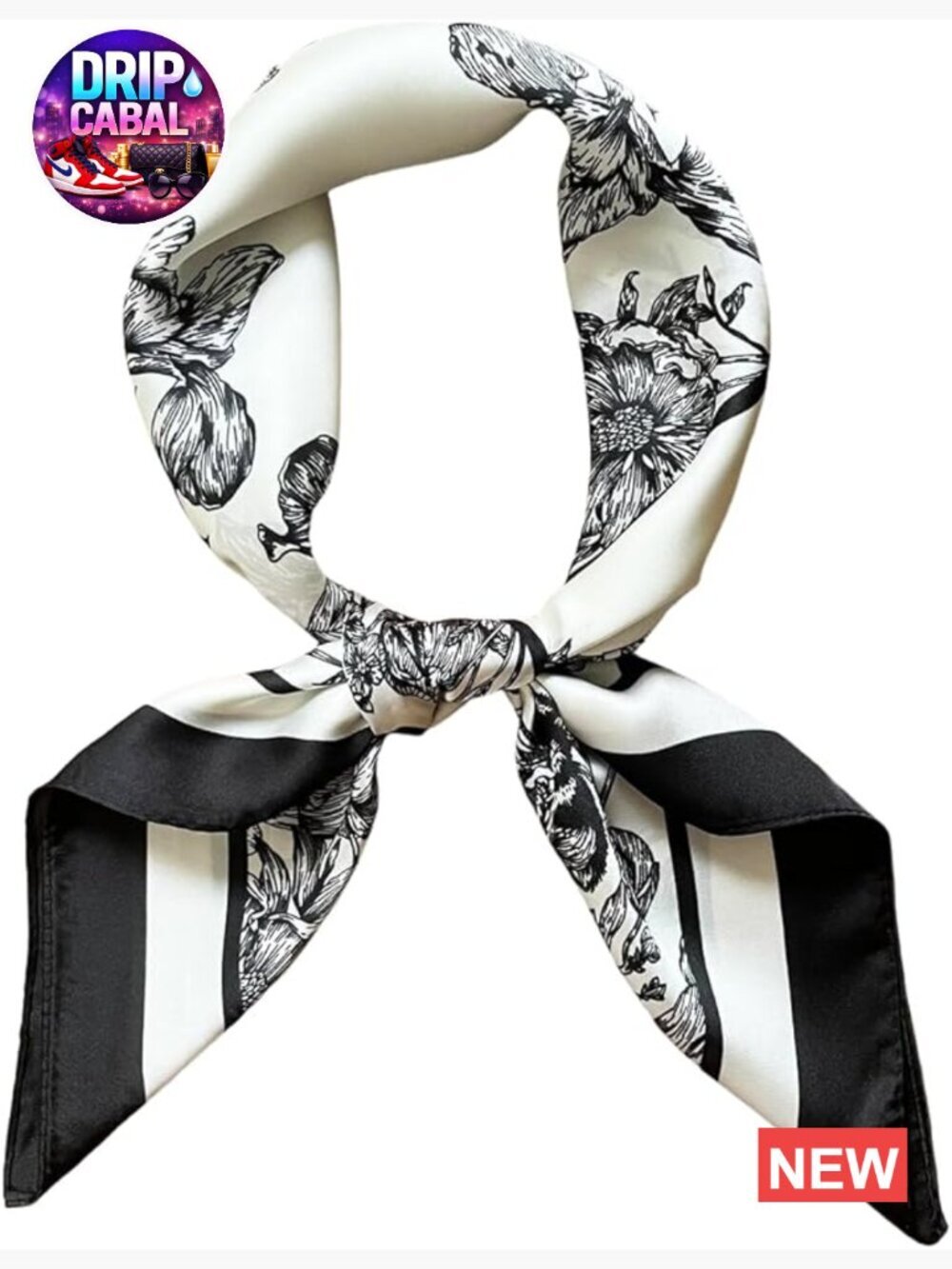 Satin Square Head Scarf Lightweight 27.5x27.5 in